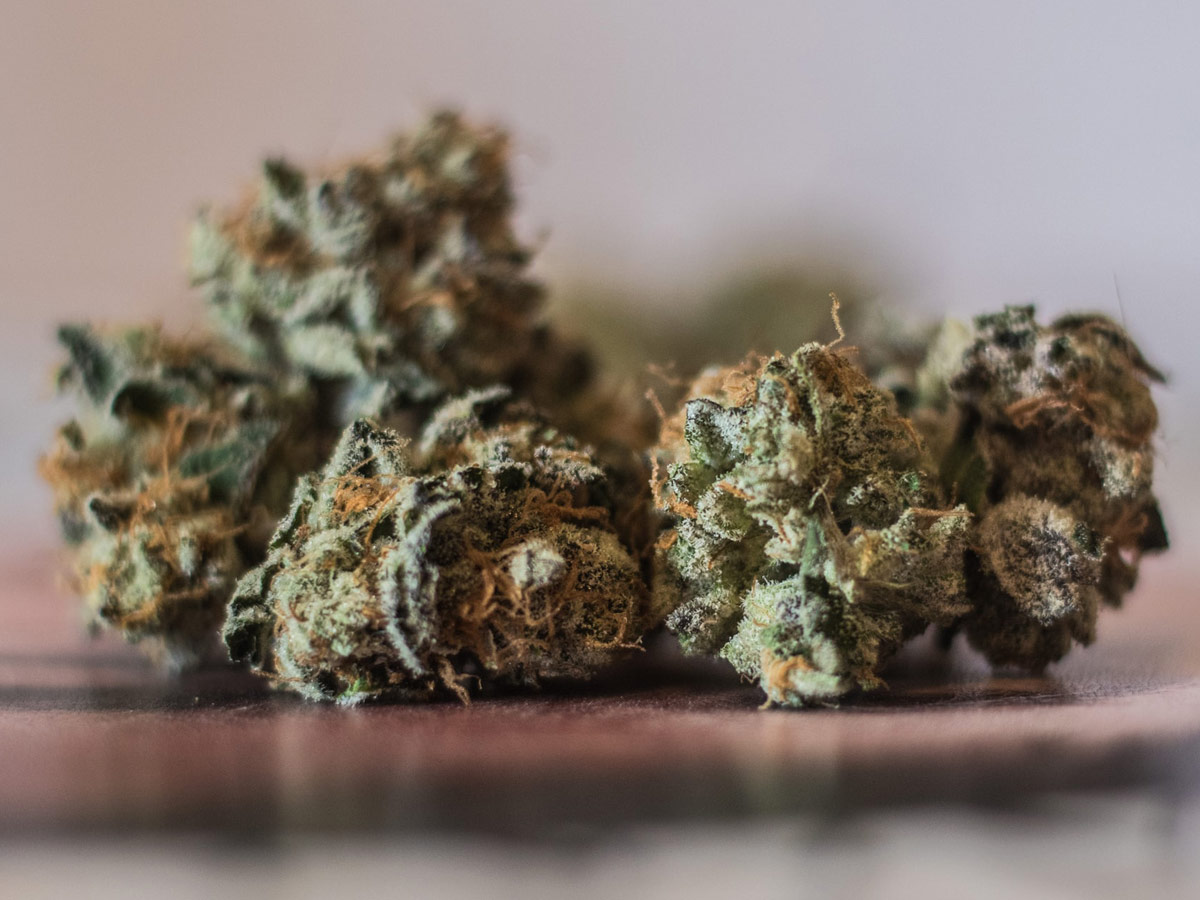 high quality weed on table